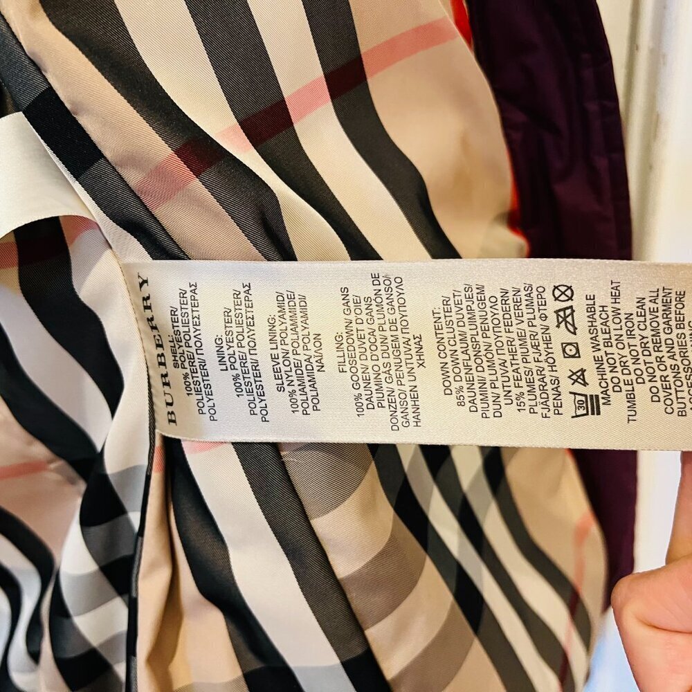 Burberry Down Jacket Size Small - Picture 5 of 16